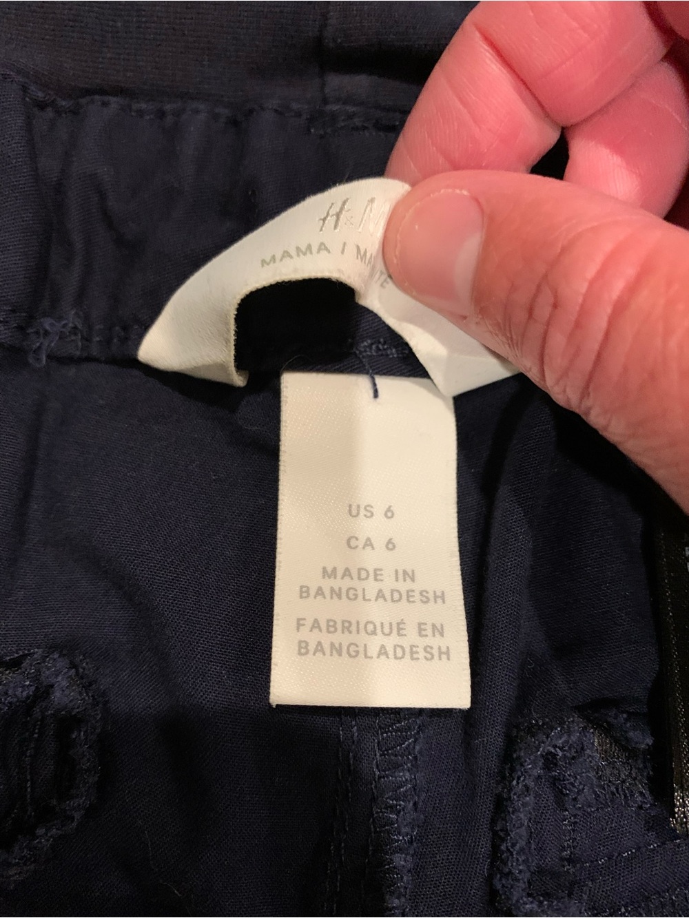 H&M Maternity Navy Chino Shorts Size 6 - Picture 5 of 6